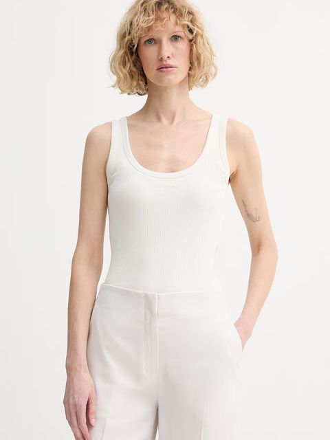 Calvin Klein top damski bawełniany z elastanem - zdjęcie produktu nr 1