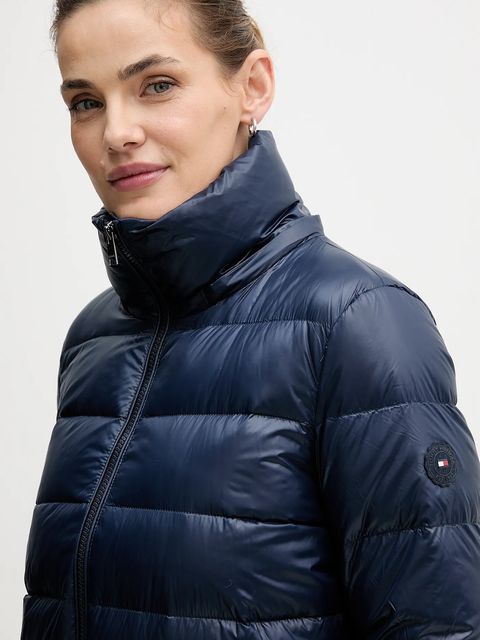 Tommy Hilfiger kurtka puchowa kolor granatowy przejściowa WW0WW47355