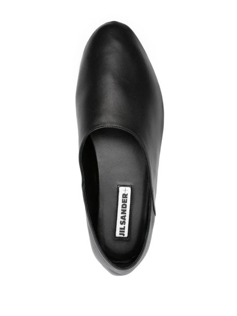 Jil Sander two-panel leather ballerina flats - Black