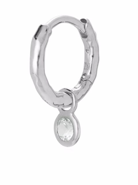 Monica Vinader mini gem huggie earrings - Silver - zdjęcie produktu nr 2