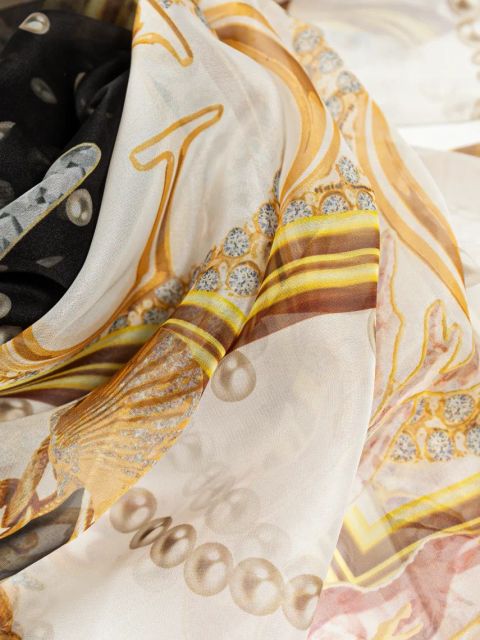 Guess chusta damska kolor czarny wzorzysta AW5297 SIL12