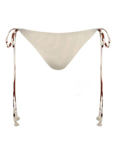 Johanna Ortiz Sagrado printed tassel bikini bottoms - Neutrals