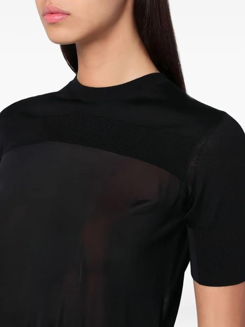 Sportmax ribbed-hem T-shirt - Black