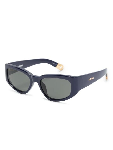 Jacquemus rectangle-frame sunglasses - Blue - zdjęcie produktu nr 2