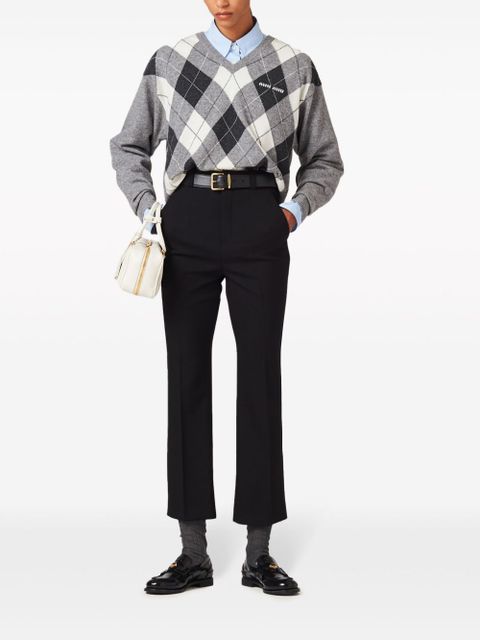 Miu Miu Grain de poudre cropped trousers - Black