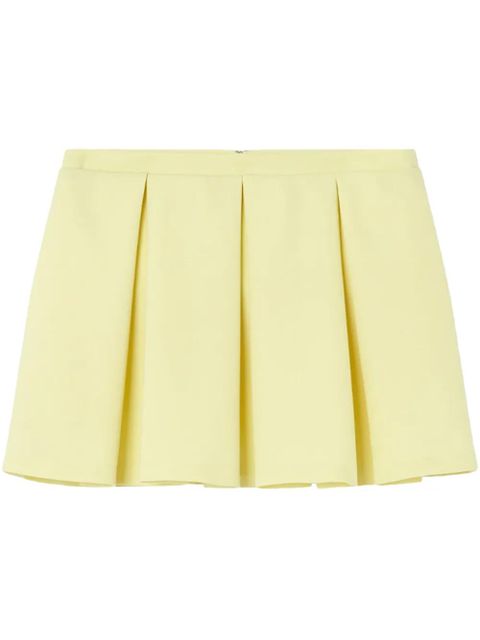 Versace pleated wool mini skirt - Yellow - zdjęcie produktu nr 1