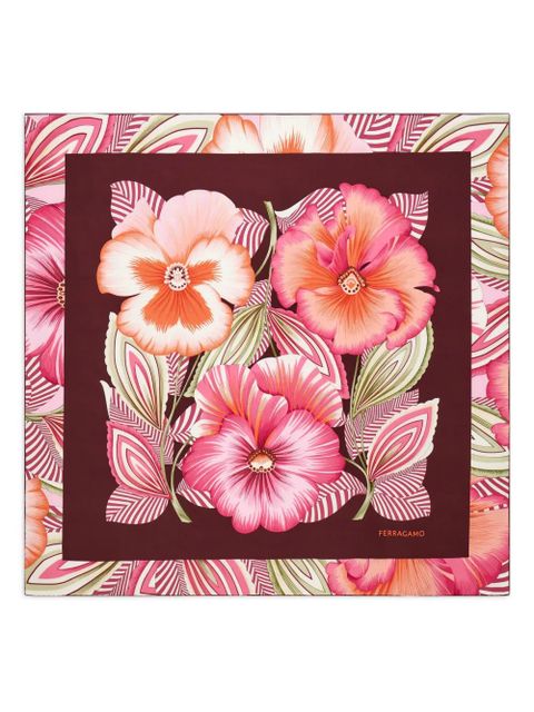 Ferragamo Brezza-print silk scarf - Pink - zdjęcie produktu nr 1