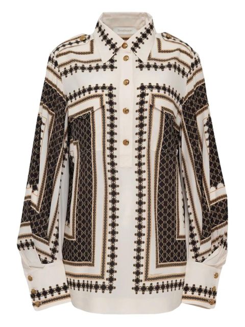 ZIMMERMANN chain-print pocket blouse - Black - zdjęcie produktu nr 1