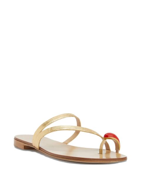Giuseppe Zanotti Febe leather toe-ring sandals - Gold - zdjęcie produktu nr 2