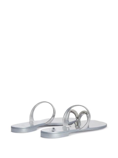 Giuseppe Zanotti Ring flat sandals - Silver