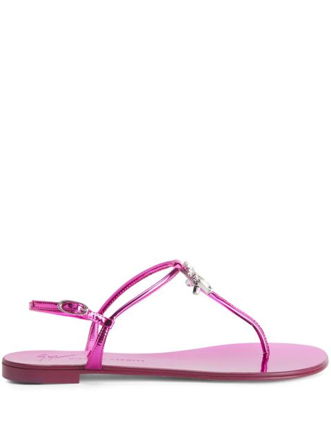 Giuseppe Zanotti Melissie thong leather sandals - Pink - zdjęcie produktu nr 1