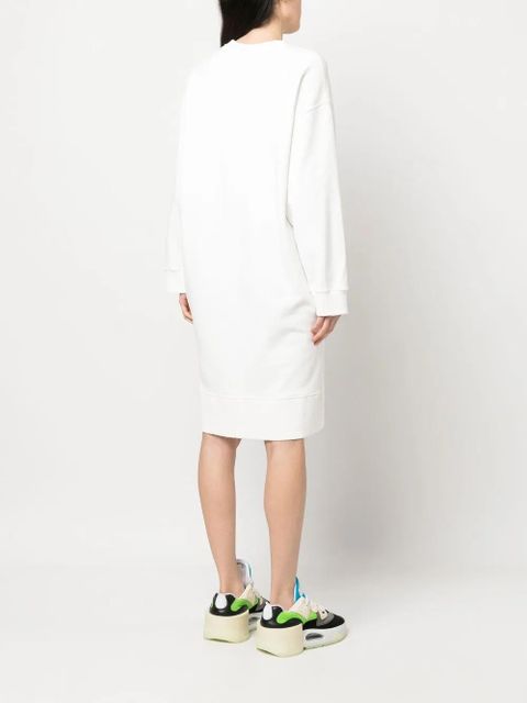 MM6 Maison Margiela logo print sweatshirt dress - White - zdjęcie produktu nr 2