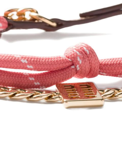 Miu Miu knotted chain keyring - Brown - zdjęcie produktu nr 2