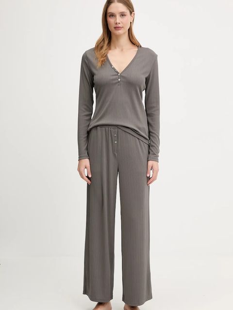 Karl Lagerfeld piżama ESSENTIAL damska kolor brązowy A3W45005 - zdjęcie produktu nr 1