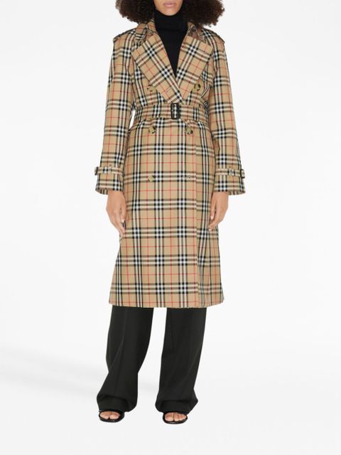 Burberry Vintage Check-print trench coat - Neutrals