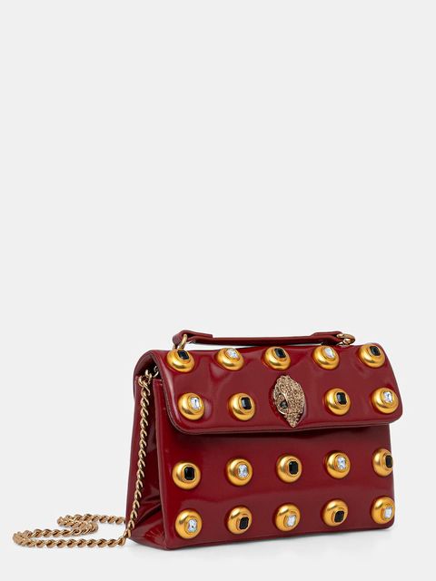 Kurt Geiger London torebka skórzana KENSINGTON kolor bordowy 4700250319