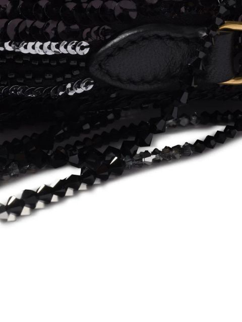 Miu Miu mini Ivy sequin-embellishment tote bag - Black - zdjęcie produktu nr 2