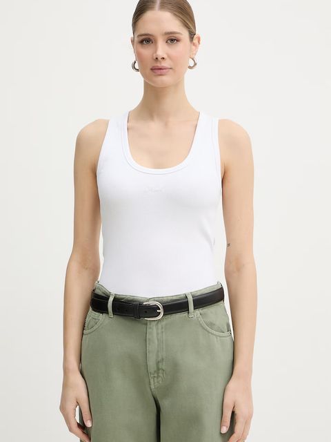 Karl Lagerfeld top damski bawełniany z elastanem - zdjęcie produktu nr 2