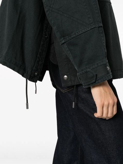 Yves Salomon detachable-hood padded parka - Blue