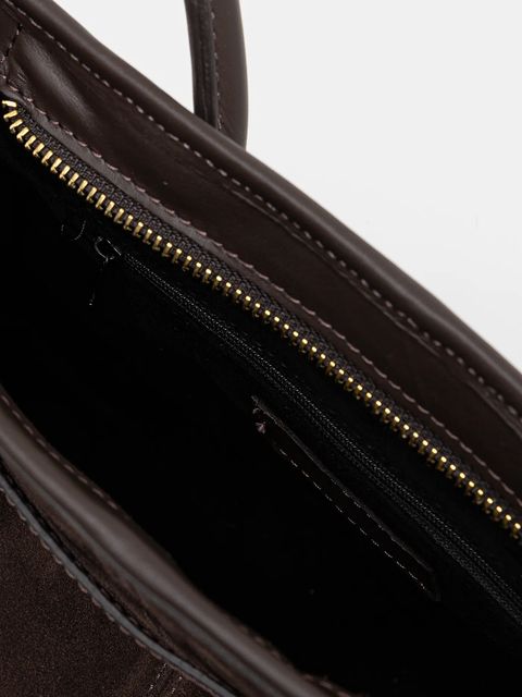 Answear.LAB torebka zamszowa kolor brązowy