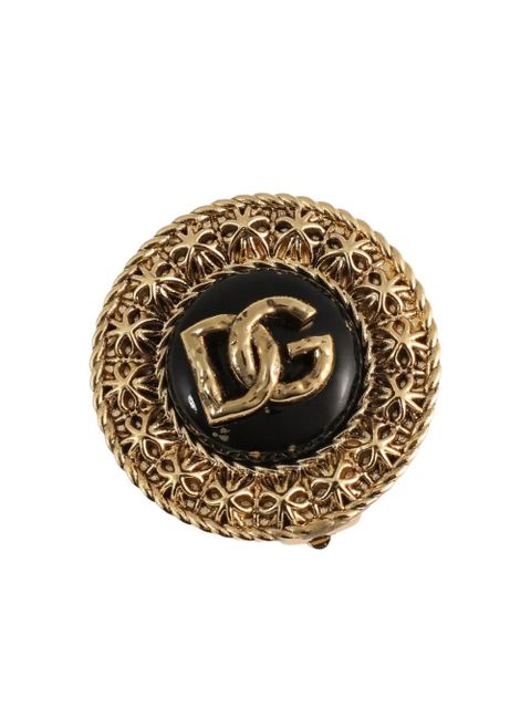 Dolce & Gabbana DG-plaque earrings - Gold