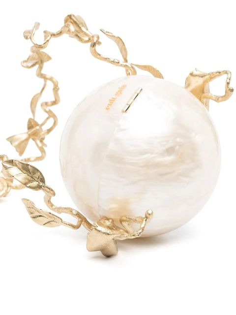 Cult Gaia baroque pearl-design clutch bag - Neutrals