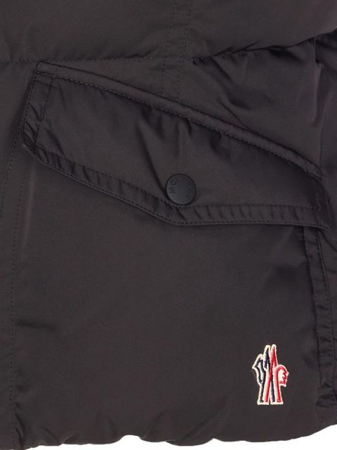 Moncler Grenoble polo-collar padded gilet - Black