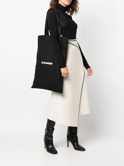 Jil Sander logo-print tote bag - Black - zdjęcie produktu nr 2