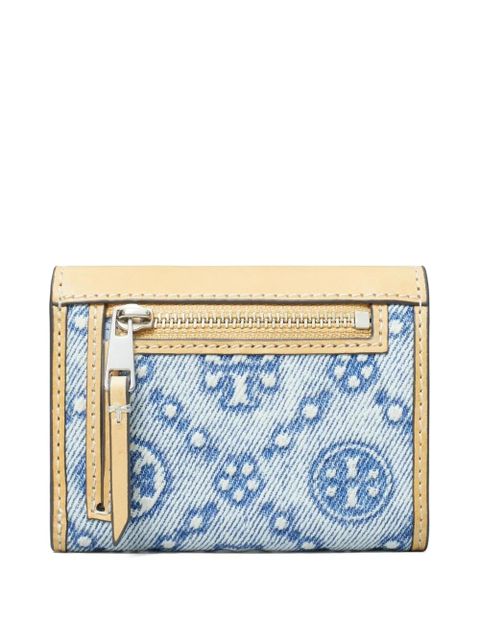 Tory Burch monogram-pattern wallet - Blue