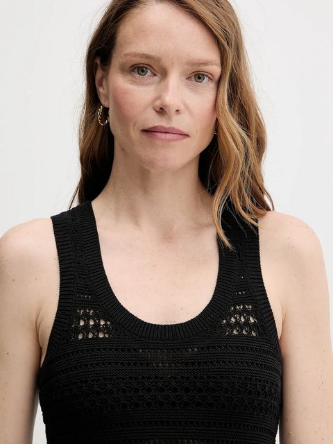 Tommy Hilfiger top damskie kolor czarny WW0WW45647