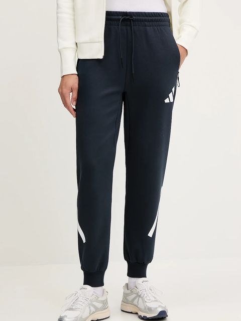 adidas spodnie dresowe x Z.N.E damskie kolor granatowy z nadrukiem JW7737 - zdjęcie produktu nr 1