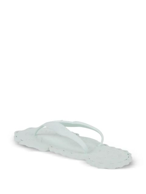 ZIMMERMANN scalloped-edge embossed flip-flops - Blue