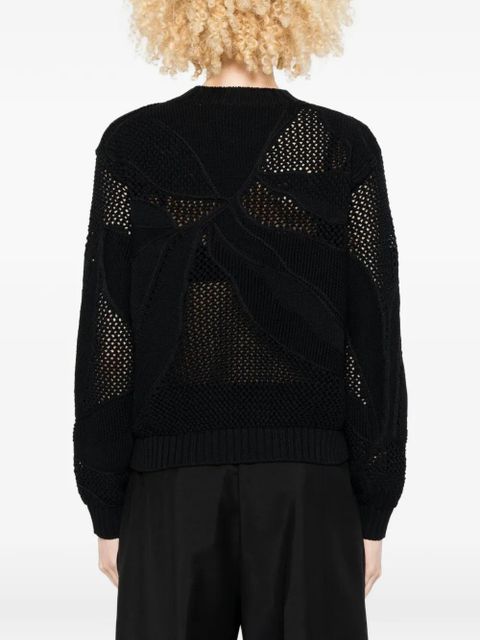 Max Mara openwork sweater - Black