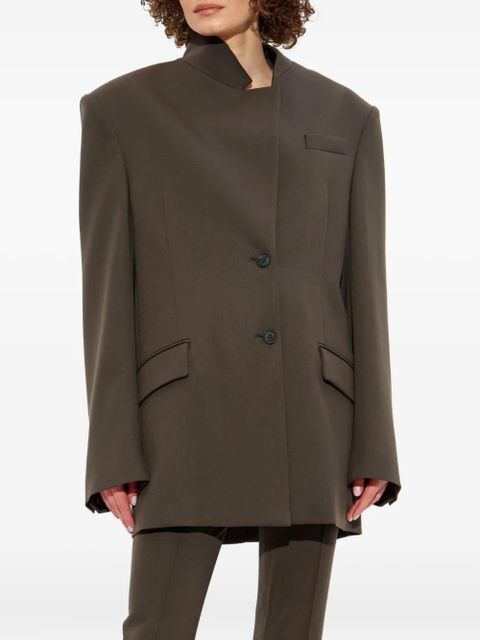 The Attico single-breasted blazer - Brown