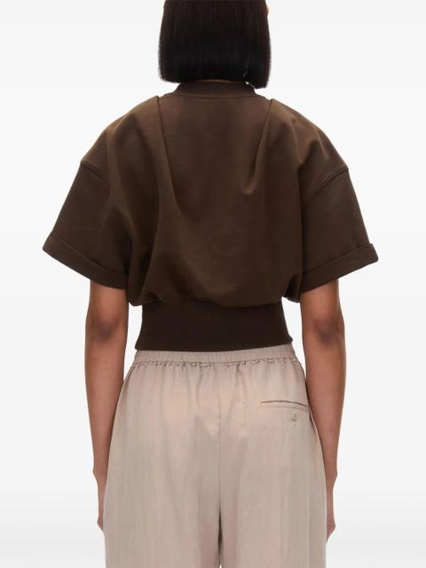 3.1 Phillip Lim V-neck cotton T-shirt - Brown