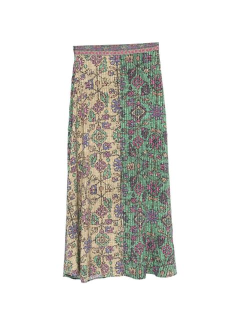 Ba&Sh geometric-print pleated midi skirt - Neutrals - zdjęcie produktu nr 2