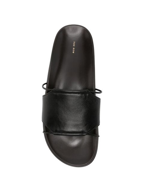 The Row Vivienne leather sandals - Brown