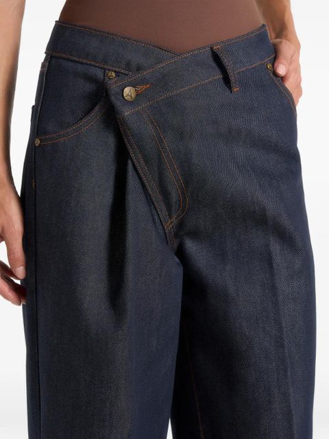 Manière De Voir Astrid wrap-over straight-leg jeans - Blue - zdjęcie produktu nr 2