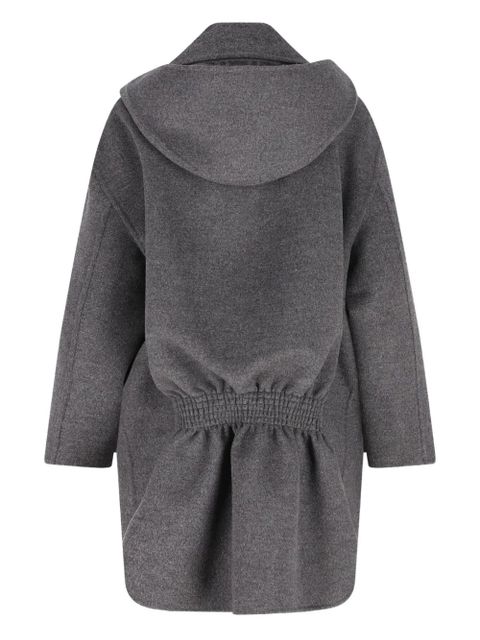 FENDI hooded flap-pocket coat - Grey