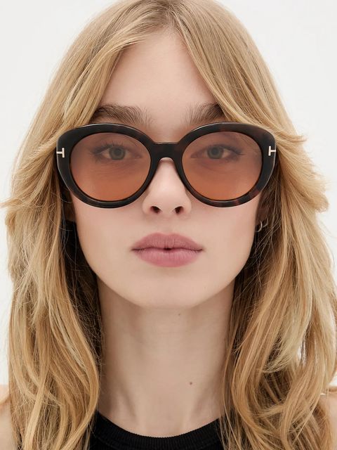 Tom Ford okulary przeciwsłoneczne damskie kolor brązowy FT1009_5552E