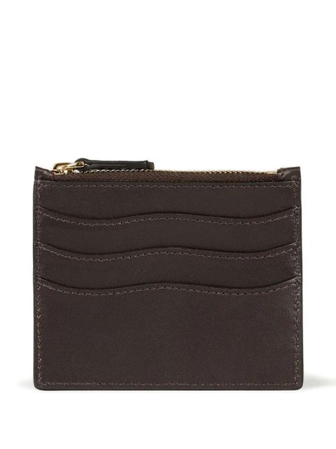 SANDRO leather zip-around wallet - Brown