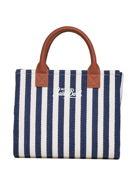 MC2 Saint Barth midi Vanity logo-embroidered tote bag - Blue