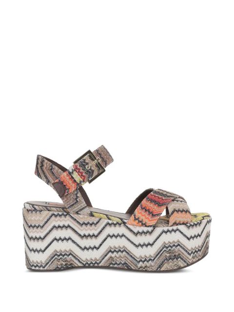 Missoni graphic-print platform sandals - Orange - zdjęcie produktu nr 1