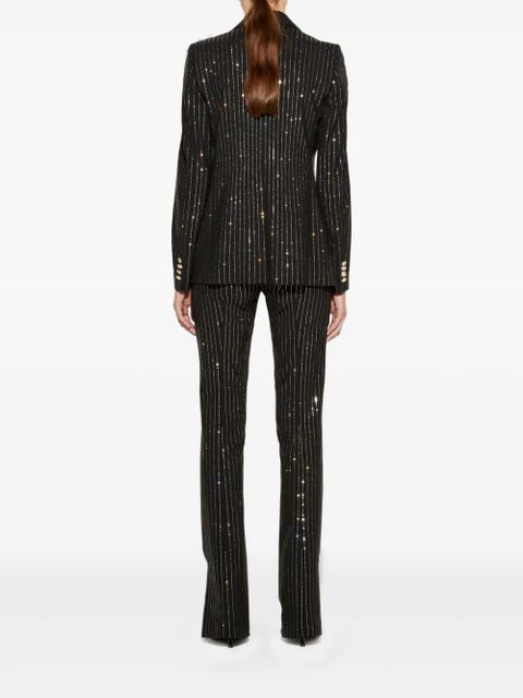 PUCCI pinstripe rhinestone blazer - Black