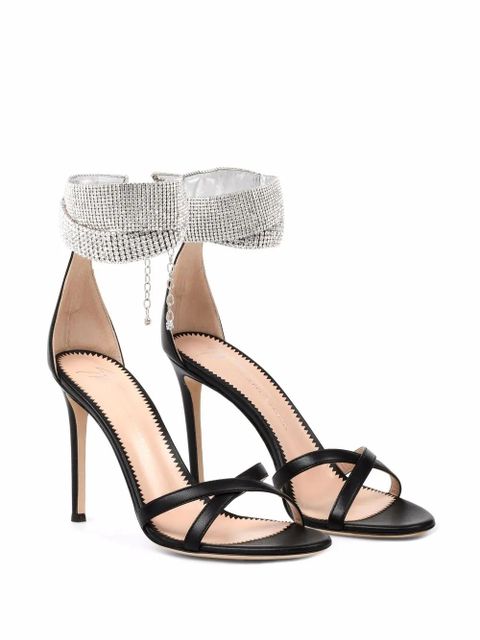 Giuseppe Zanotti Janell crystal ankle-strap sandals - Black - zdjęcie produktu nr 2