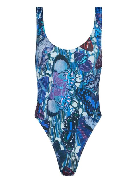 Jean Paul Gaultier printed open back swimsuit - Blue - zdjęcie produktu nr 1