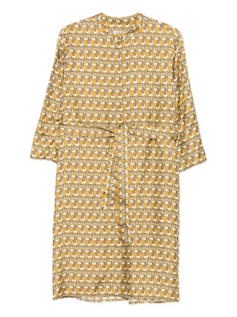Max Mara toucan-print silk dress - Neutrals - zdjęcie produktu nr 1