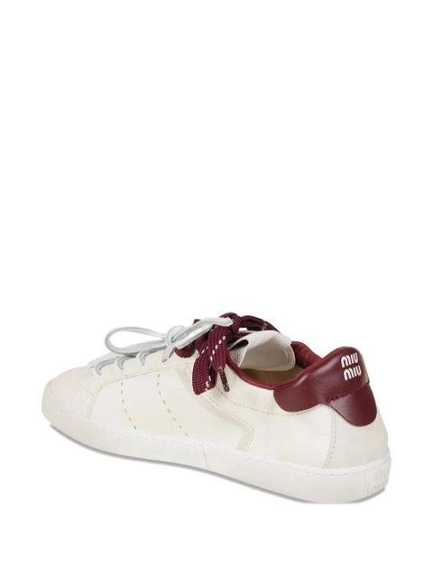 Miu Miu lace-up sneakers - White
