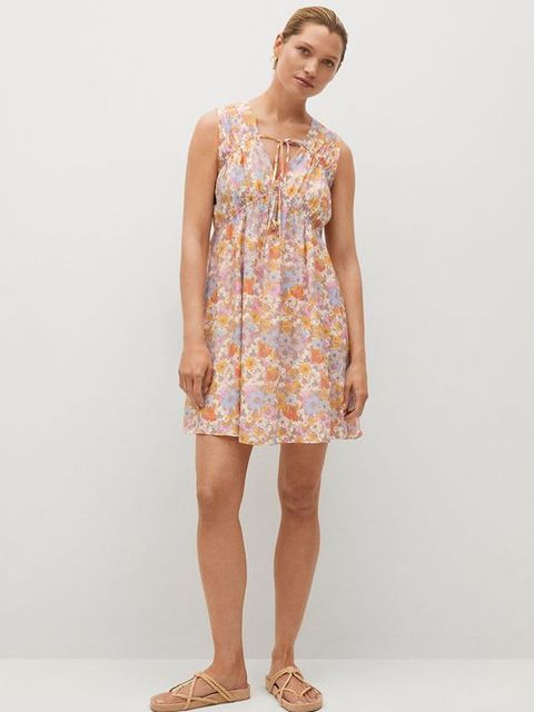 Mango Sukienka MINA kolor różowy mini rozkloszowana - zdjęcie produktu nr 2