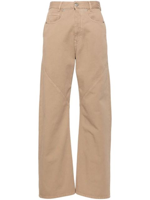 MM6 Maison Margiela high-rise wide-leg jeans - Neutrals - zdjęcie produktu nr 1